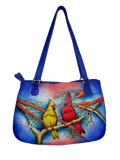 Cardinal Couple - Hand Painted Leather Bag