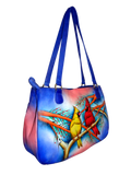 Cardinal Couple - Hand Painted Leather Bag