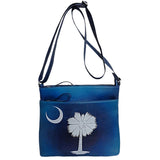 Moon & Palmetto Shoulder Bag - Hand Painted Leather Bag