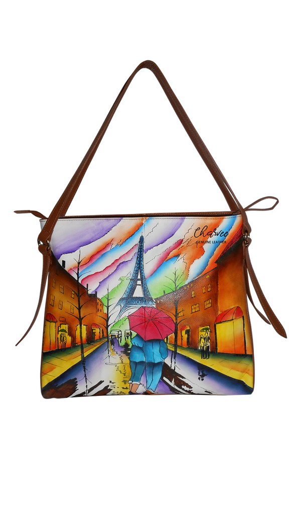 City of Love - Hand Painted Leather Bag